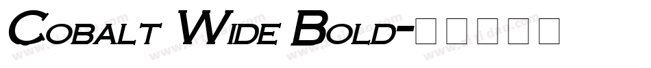 Cobalt Wide Bold字体转换